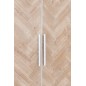 Armoire 2 portes en bois et métal blanc 95x42x186cm