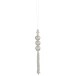 Suspension de perles en plastique blanc 2x2x26 cm