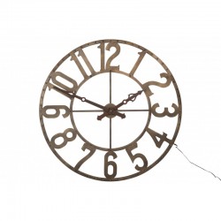 Reloj redondo de metal marrón de 105x105x10 cm