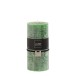 Bougie cylindrique 72H en Paraffine vert 7x7x15 cm