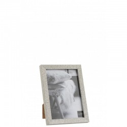 Marco de fotos de 15*20cm con purpurina de madera y plata para foto de 13*18cm