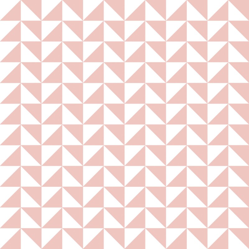 Lote de 20 servilletas con diseño de triángulo en papel blanco y rosa de 33x33