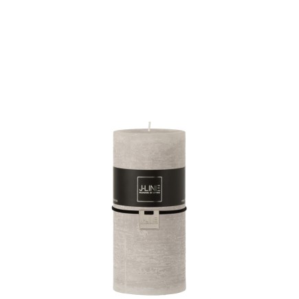 Bougie cylindrique 72H en Paraffine gris 7x7x15 cm