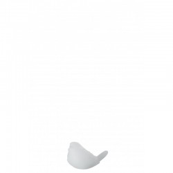 Pájaro de parafina blanco de 12.5x7x7 cm