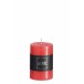 Bougie cylindrique en Paraffine rouge 5x5x7.5 cm