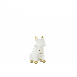 Perro de cerámica blanco 15.5x9.5x17.5 cm
