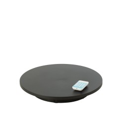 Plateau tournant 100kg en plastique noir 42x42x7 cm