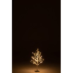 Albero spoglio con luci a led in metallo argento 34x30x59 cm