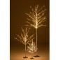 Arbre dénudé avec led en métal argent 56x56x100 cm