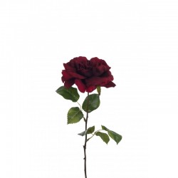 Rosa abierta de plástico rojo de 20x9x57.5 cm