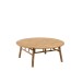 Table de salon ronde en bois naturel 120x120x46 cm