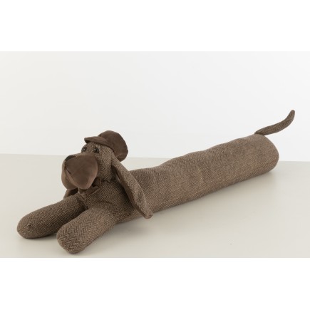 Cale-porte chien en textile marron 84x10x21 cm