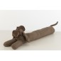 Cale-porte chien en textile marron 84x10x21 cm