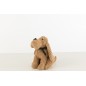 Cale-porte chien en textile marron 17x16x33 cm