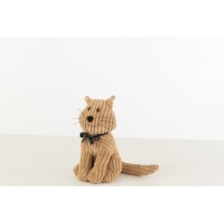 Cale-porte chat en textile marron 28x16x36 cm