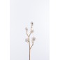 Branche avec fleur cristal en plastique or 3x8x42 cm