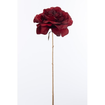 Rose en plastique rouge 13x13x58 cm