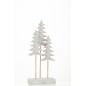 Sapins de Noël décoratif sur pied en bois blanc 28.5x12.5x6 cm