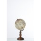 Globe terrestre sur pied en bois beige 20x20x40 cm