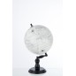 Globe terrestre sur pied en bois gris 30x30x50 cm