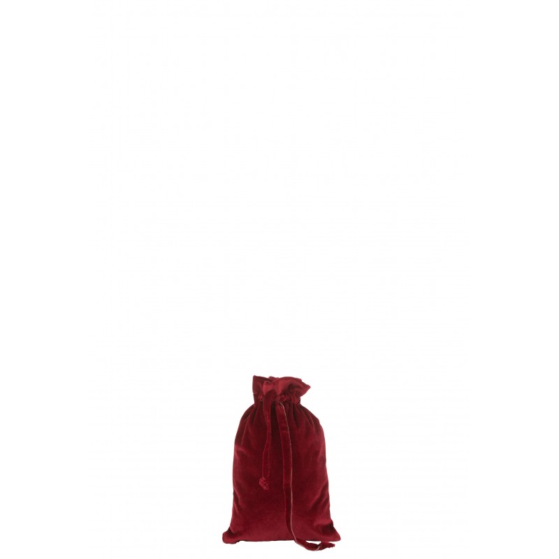 Sac de Noël en velours rouge 18x1x28 cm