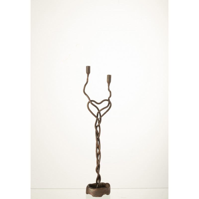 Lámpara de araña de metal bronce 9x8x48.5 cm