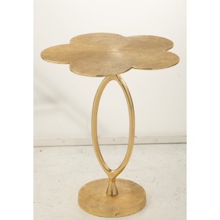 Table d’appoint en métal or 47x47x61 cm