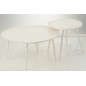 Set 2 tables en Aluminium Blanc 72,5x63x38cm