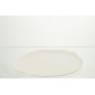 Plateau rond en aluminium blanc 35x31x1 cm