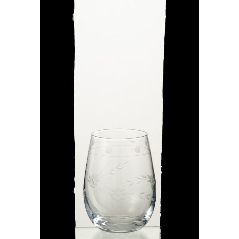 Vaso de agua de vidrio transparente 8,5x8,5x11,5cm