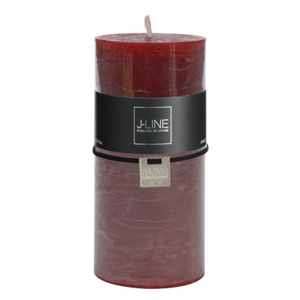 Bougie cylindrique en Paraffine rouge 7x7x15 cm