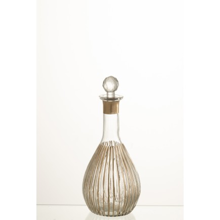 Carafe avec bouchon en verre transparent 11.5x11.5x29 cm