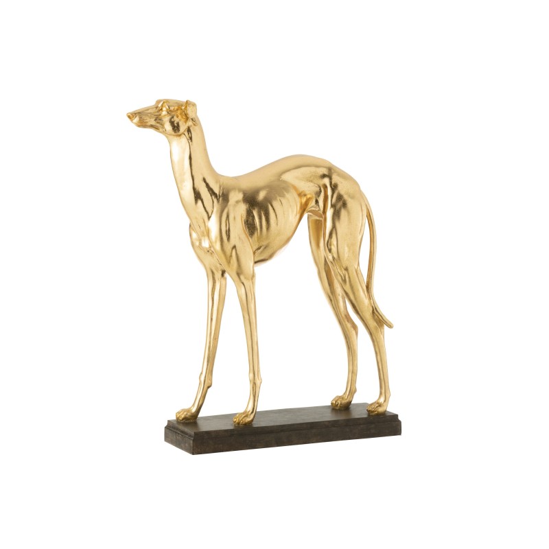 Galgo de resina dorado 50x14.5x62.5 cm