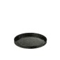 Plateau rond avec bords en métal noir D35cm