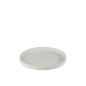 Plateau rond avec bords en métal blanc D35cm