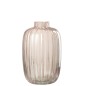 Vase en verre rose 15.5x15.5x24.5 cm