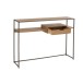 CONSOLE 1 TIROIR BOIS/METAL NATUREL