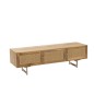 Meuble TV en bois naturel 120x43x49 cm