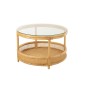 Table basse en bois naturel 70x70x47 cm