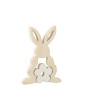 Puzzle de conejo de madera blanco 21x2,5x13,5cm