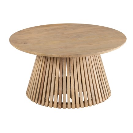 Table en bois naturel 90x90x45 cm