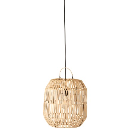 Abat-jour cylindrique en bois naturel 35x35x40 cm