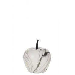 Manzana con efecto mármol en sintético multicolor de 16x16x17 cm