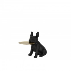 Plataforma de bulldog sintética negra de 45x20x33 cm