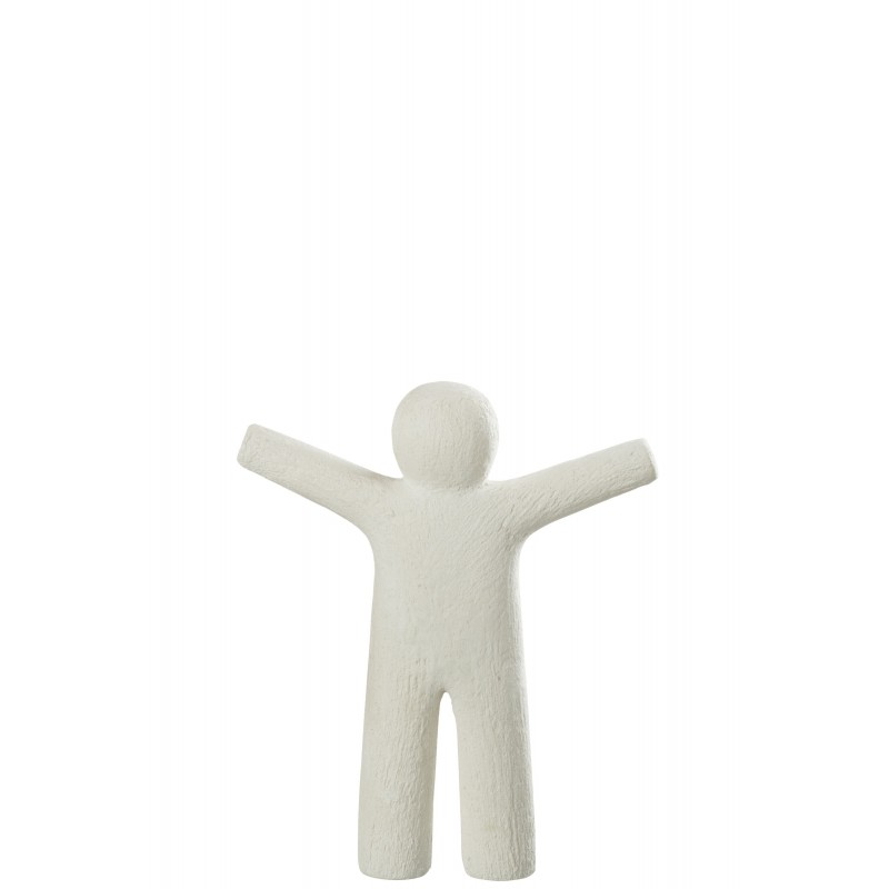 P'tit maurice con los brazos abiertos en sintético blanco de 24x4x30 cm