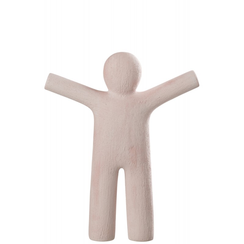 P'tit maurice con los brazos extendidos en sintético rosa 32x6x41 cm