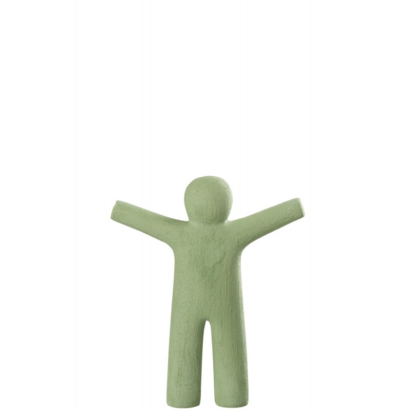 P'tit maurice con los brazos extendidos en sintético verde de 24x4x30 cm