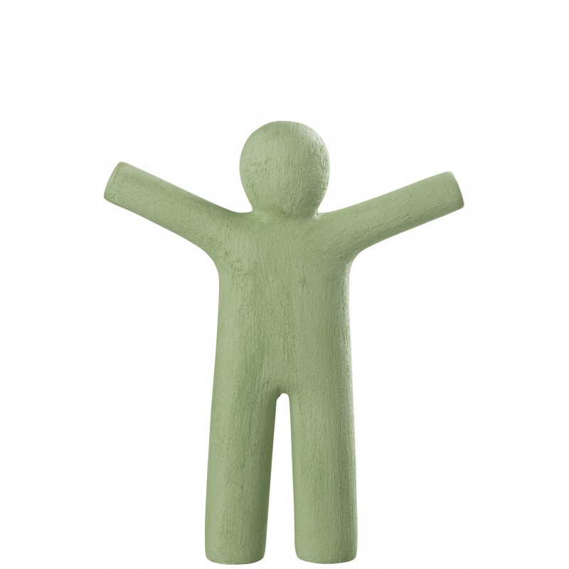 P'tit maurice con los brazos extendidos en sintético verde de 32x6x42 cm