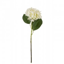 Hortensia artificial en textil blanco de 22x13x57 cm