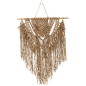 Suspension murale macramé en bois naturel 63x75x2 cm